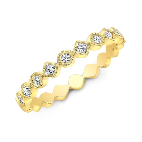 14kt Yellow Gold .10cttw Alternating Round Diamond Band Becky Beauchine Kulka Diamonds and Fine Jewelry Okemos, MI
