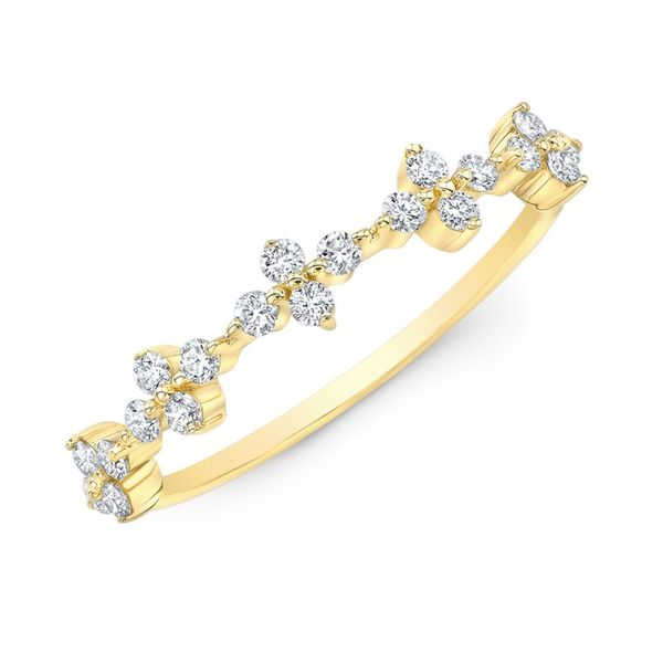 14kt Yellow Gold Floral .20cttw Diamond Band Becky Beauchine Kulka Diamonds and Fine Jewelry Okemos, MI