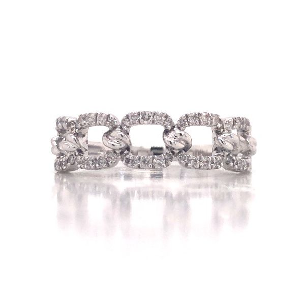 14kt White Gold Link Fashion Ring Becky Beauchine Kulka Diamonds and Fine Jewelry Okemos, MI