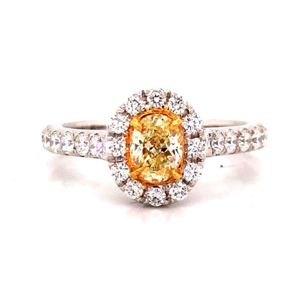 .55ct Yellow Oval Diamond with Diamond Accents Ring Becky Beauchine Kulka Diamonds and Fine Jewelry Okemos, MI