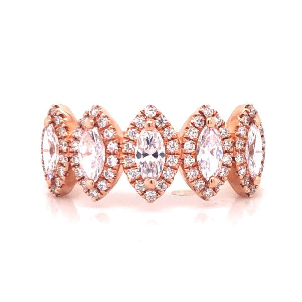 5-Stone Marquise Diamonds with Diamond Accents Band Becky Beauchine Kulka Diamonds and Fine Jewelry Okemos, MI
