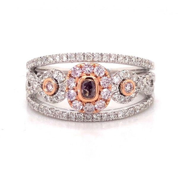 18kt Two-Tone Oval Pink Diamond Ring Becky Beauchine Kulka Diamonds and Fine Jewelry Okemos, MI