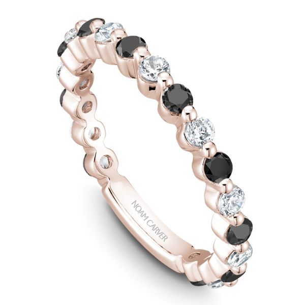 Noam Carver Alternating Black Diamond and Diamond Stacking Band Becky Beauchine Kulka Diamonds and Fine Jewelry Okemos, MI