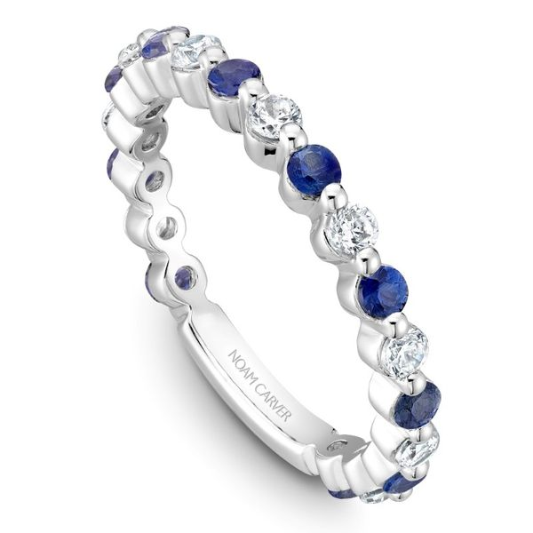 Noam Carver Alternating Diamond and Sapphire Stacking Band Becky Beauchine Kulka Diamonds and Fine Jewelry Okemos, MI