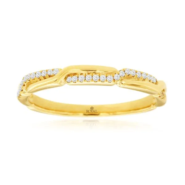 14kt Yellow Gold Diamond Twist Ring Becky Beauchine Kulka Diamonds and Fine Jewelry Okemos, MI