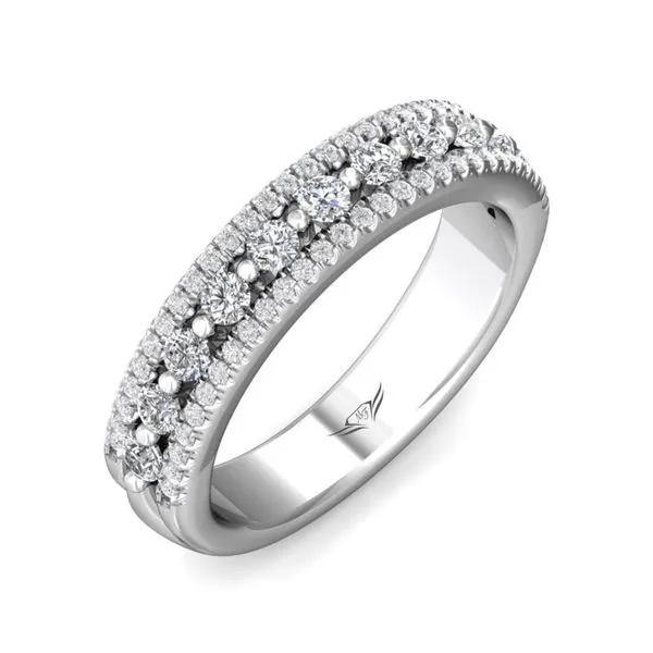 14kt White Gold 3 Row Diamond Fashion Ring by Martin Flyer