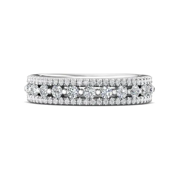 14kt White Gold 3 Row Diamond Fashion Ring by Martin Flyer