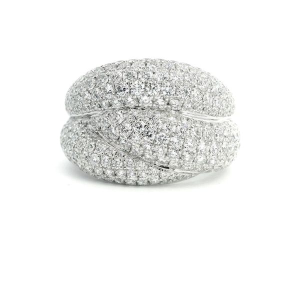 18kt White Gold Knot Pave Diamond Fashion Ring Becky Beauchine Kulka Diamonds and Fine Jewelry Okemos, MI