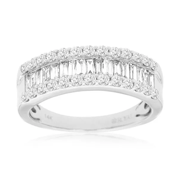14kt White Gold Three Row Diamond Ring Becky Beauchine Kulka Diamonds and Fine Jewelry Okemos, MI