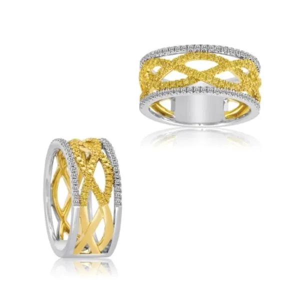 18kt Two Tone White and Yellow Gold Yellow Diamond Fashion Band Becky Beauchine Kulka Diamonds and Fine Jewelry Okemos, MI