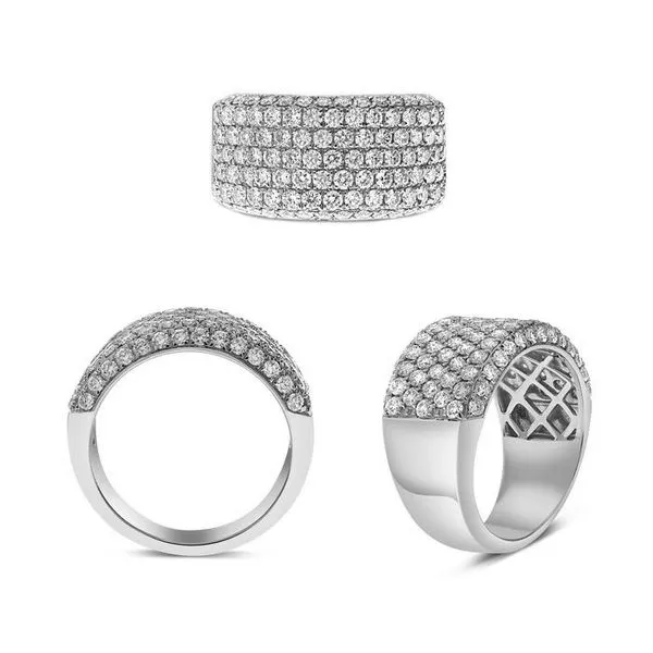 14kt White Gold 7 Row Diamond Band Becky Beauchine Kulka Diamonds and Fine Jewelry Okemos, MI