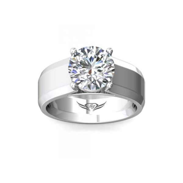 14kt White Gold Solitaire Engagement Ring by Martin Flyer Image 2 Becky Beauchine Kulka Diamonds and Fine Jewelry Okemos, MI