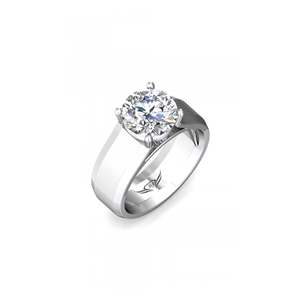 14kt White Gold Solitaire Engagement Ring by Martin Flyer Image 3 Becky Beauchine Kulka Diamonds and Fine Jewelry Okemos, MI