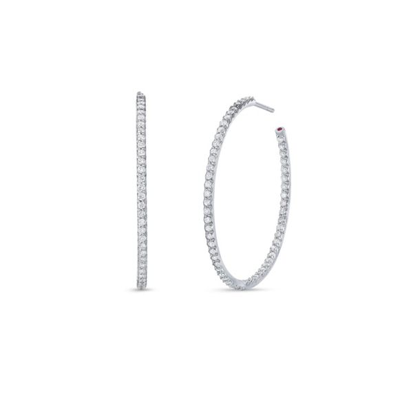 Roberto Coin Inside-Outside Diamond Hoop Earrings - Extra Large Becky Beauchine Kulka Diamonds and Fine Jewelry Okemos, MI