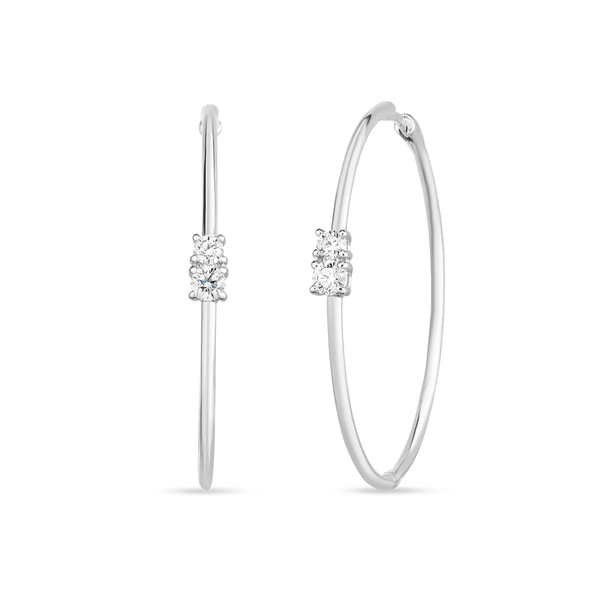 Roberto Coin Diamond Hoop Earrings Becky Beauchine Kulka Diamonds and Fine Jewelry Okemos, MI