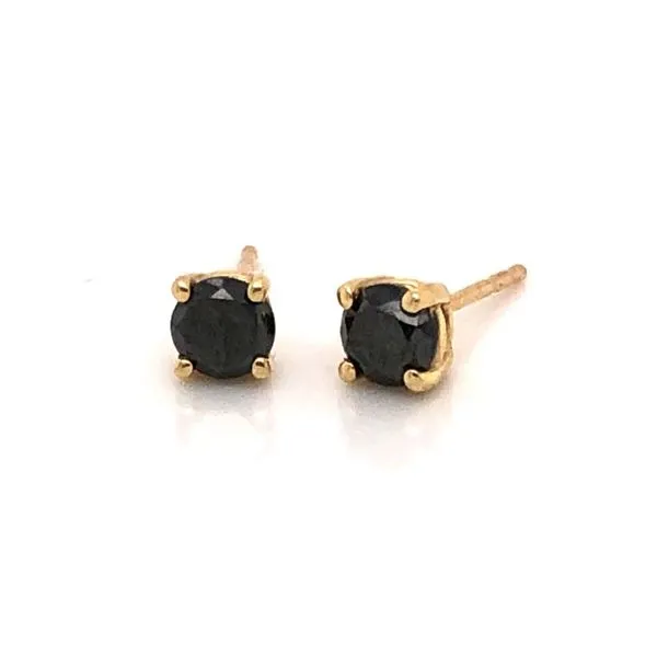 14kt Yellow Gold .65cttw Black Diamond Stud Earrings Becky Beauchine Kulka Diamonds and Fine Jewelry Okemos, MI