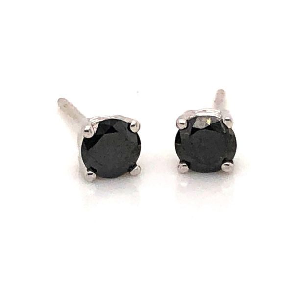 14kt White Gold .57cttw Black Diamond Stud Earrings Becky Beauchine Kulka Diamonds and Fine Jewelry Okemos, MI