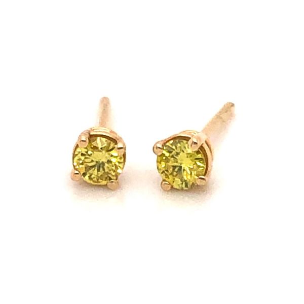 14kt Yellow Gold Irradiated Yellow Diamond Stud Earrings Becky Beauchine Kulka Diamonds and Fine Jewelry Okemos, MI