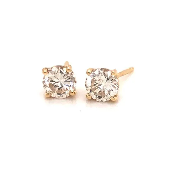 14kt Yellow Gold 1.10cttw Diamond Stud Earrings Becky Beauchine Kulka Diamonds and Fine Jewelry Okemos, MI