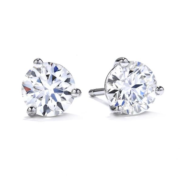 Hearts on Fire three prong stud earrings Becky Beauchine Kulka Diamonds and Fine Jewelry Okemos, MI