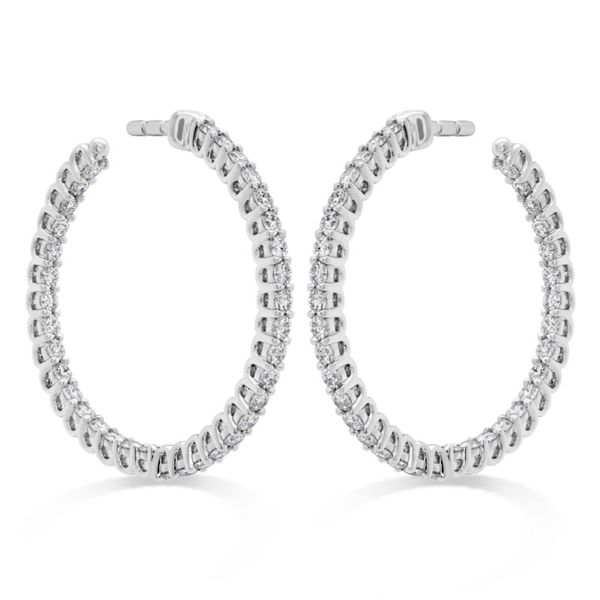Hearts on Fire Inside-Outside Hoop Earrings - Small Becky Beauchine Kulka Diamonds and Fine Jewelry Okemos, MI