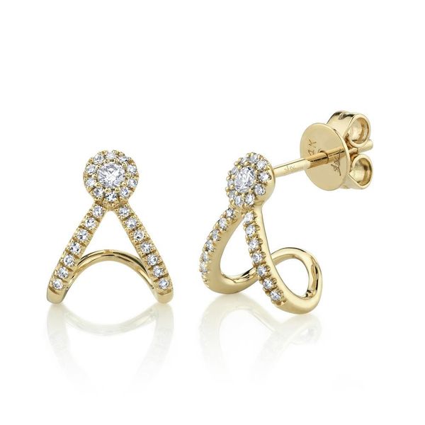 Split Diamond Huggie Earrings Becky Beauchine Kulka Diamonds and Fine Jewelry Okemos, MI