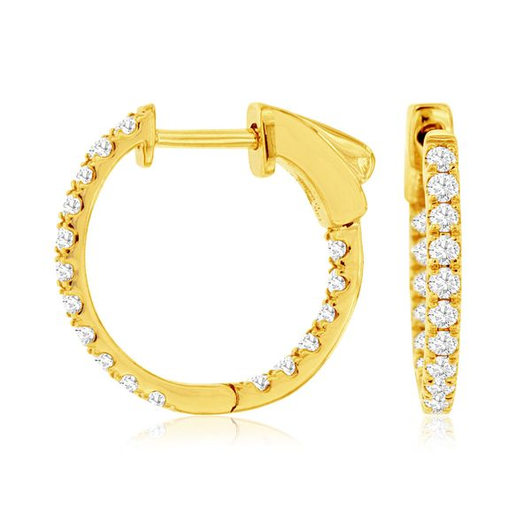 14kt Yellow Gold .50cttw Diamond Hoops Becky Beauchine Kulka Diamonds and Fine Jewelry Okemos, MI