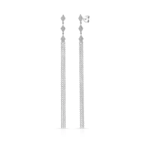 14kt White Gold Diamond Tassel Earrings Becky Beauchine Kulka Diamonds and Fine Jewelry Okemos, MI