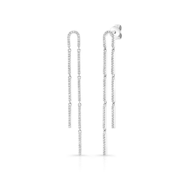 14kt White Gold U Shape Drop Diamond Earrings Becky Beauchine Kulka Diamonds and Fine Jewelry Okemos, MI