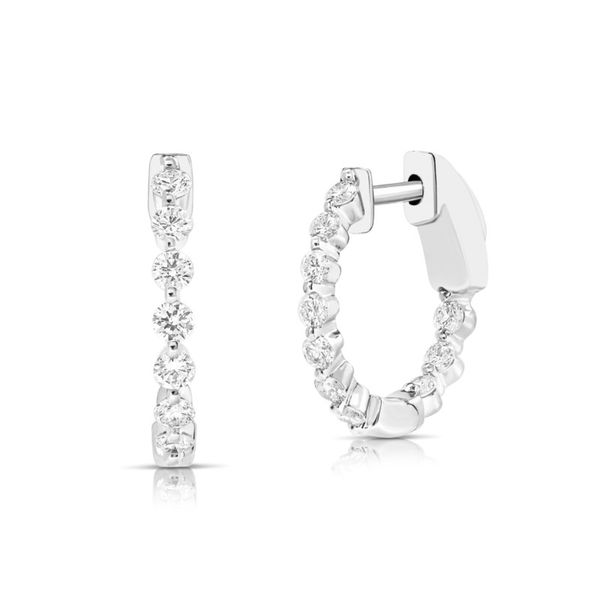 14kt White Gold .51cttw Diamond Hoop Earrings Becky Beauchine Kulka Diamonds and Fine Jewelry Okemos, MI