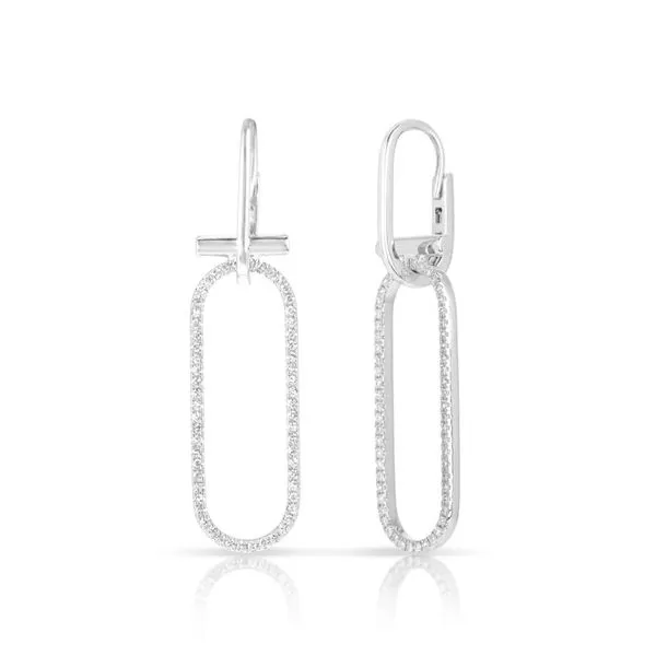 14kt White Gold Convertible Paperclip Diamond Earrings Becky Beauchine Kulka Diamonds and Fine Jewelry Okemos, MI