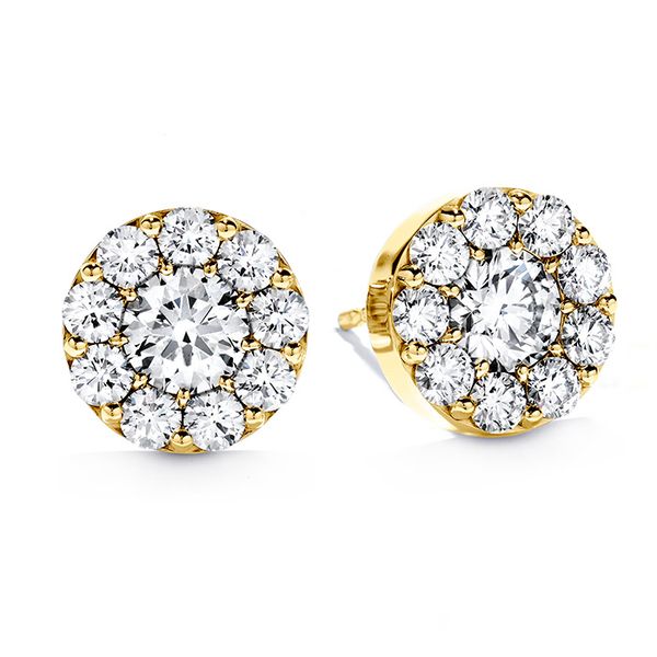 Hearts on Fire Fulfillment Stud Earrings in Yellow Gold Becky Beauchine Kulka Diamonds and Fine Jewelry Okemos, MI