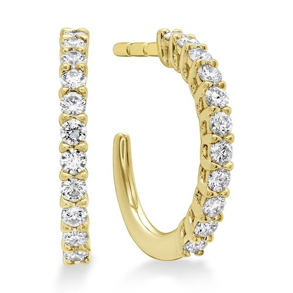 Hearts on Fire Extra Small Signature Hoop Earrings in Yellow Gold Becky Beauchine Kulka Diamonds and Fine Jewelry Okemos, MI