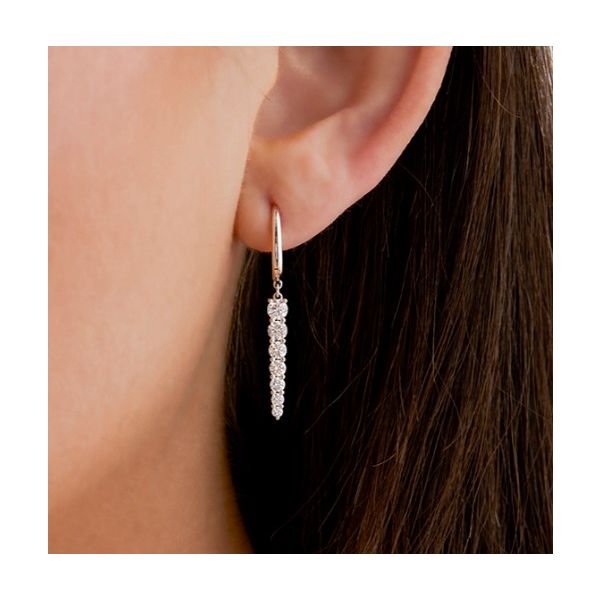 .98cttw Identity Drop Earrings Image 2 Becky Beauchine Kulka Diamonds and Fine Jewelry Okemos, MI