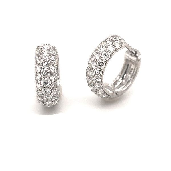 1.00cttw Pave Hoop Earrings Becky Beauchine Kulka Diamonds and Fine Jewelry Okemos, MI