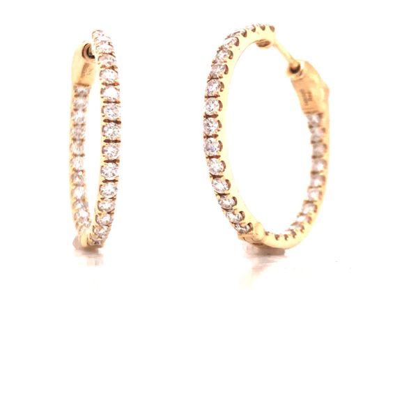 1.00cttw Inside-Out Diamond Hoop Earrings Becky Beauchine Kulka Diamonds and Fine Jewelry Okemos, MI