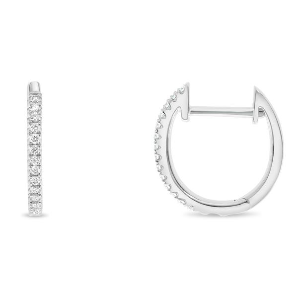 .12cttw Small Diamond Hoop Earrings Becky Beauchine Kulka Diamonds and Fine Jewelry Okemos, MI