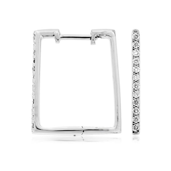 .21cttw Diamond Square Hoop Earrings Becky Beauchine Kulka Diamonds and Fine Jewelry Okemos, MI