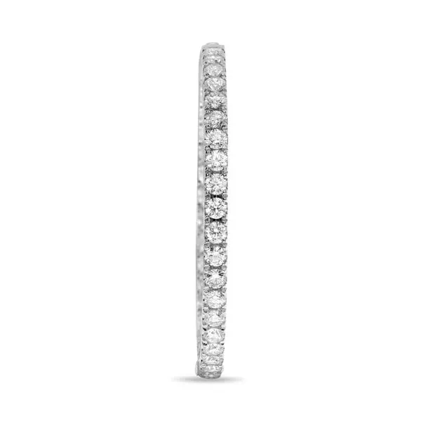 14kt White Gold 1.50 Inch Diamond Inside-Outside Hoop Earrings Image 4 Becky Beauchine Kulka Diamonds and Fine Jewelry Okemos, MI