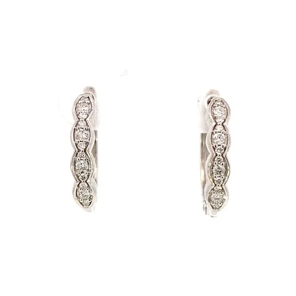 Marquise diamond shape huggie earrings