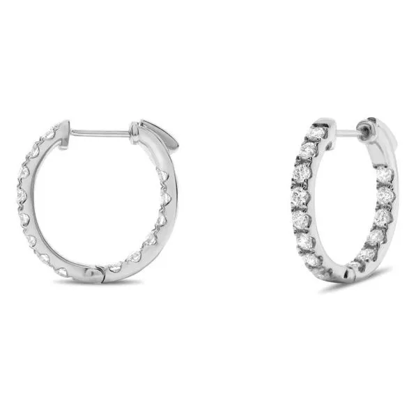 1.00cttw Inside-Outside Diamond Hoop Earrings Becky Beauchine Kulka Diamonds and Fine Jewelry Okemos, MI
