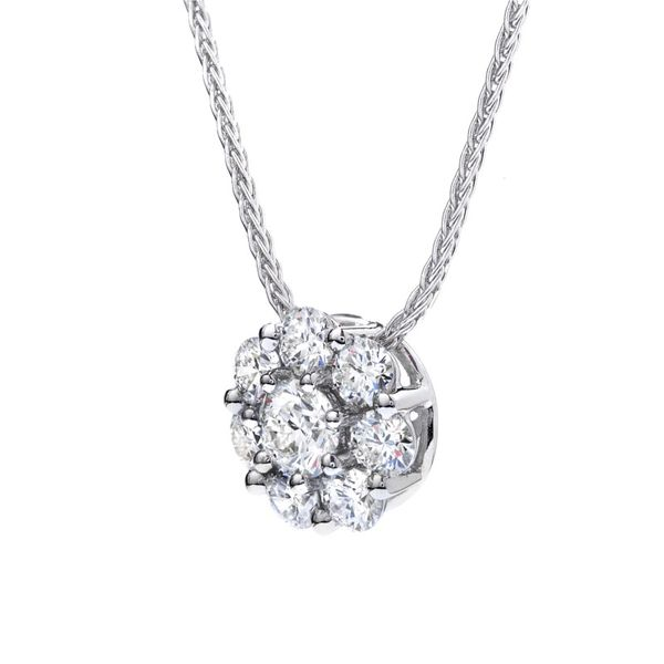 Hearts on Fire Lorelei double halo pendant Image 2 Becky Beauchine Kulka Diamonds and Fine Jewelry Okemos, MI