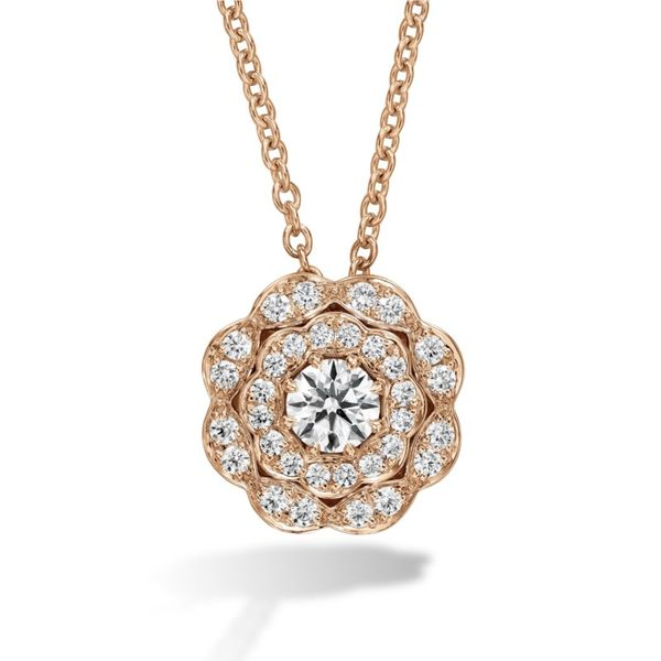 Hearts on Fire Lorelei double halo diamond pendant Becky Beauchine Kulka Diamonds and Fine Jewelry Okemos, MI