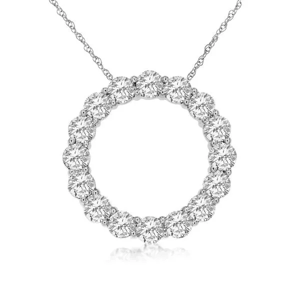 14kt White Gold Diamond Circle Pendant Becky Beauchine Kulka Diamonds and Fine Jewelry Okemos, MI