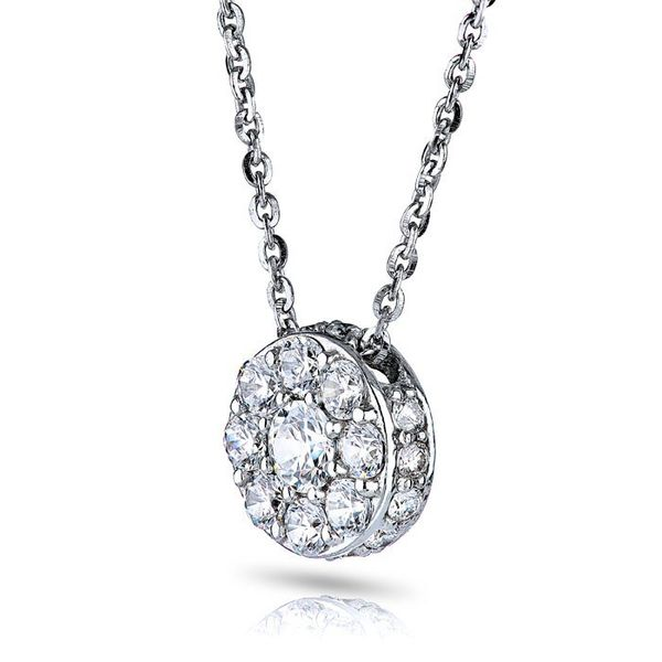18kt White Gold 1.31cttw Diamond Illusion Pendant Image 2 Becky Beauchine Kulka Diamonds and Fine Jewelry Okemos, MI