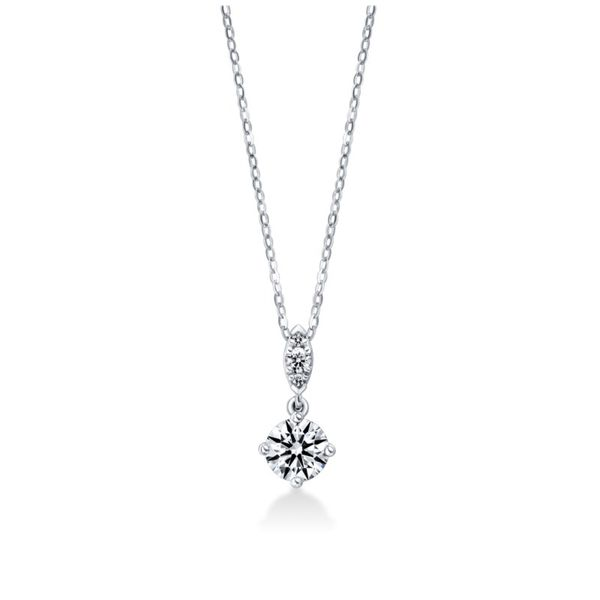 18kt White Gold Hearts on Fire Diamond Solitaire Pendant Becky Beauchine Kulka Diamonds and Fine Jewelry Okemos, MI