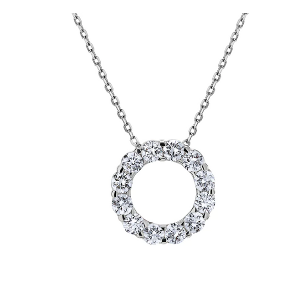 18kt White Gld Diamond Circle Pendant Becky Beauchine Kulka Diamonds and Fine Jewelry Okemos, MI