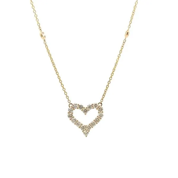14kt Yellow Gold Diamond Heart Necklace similar item image