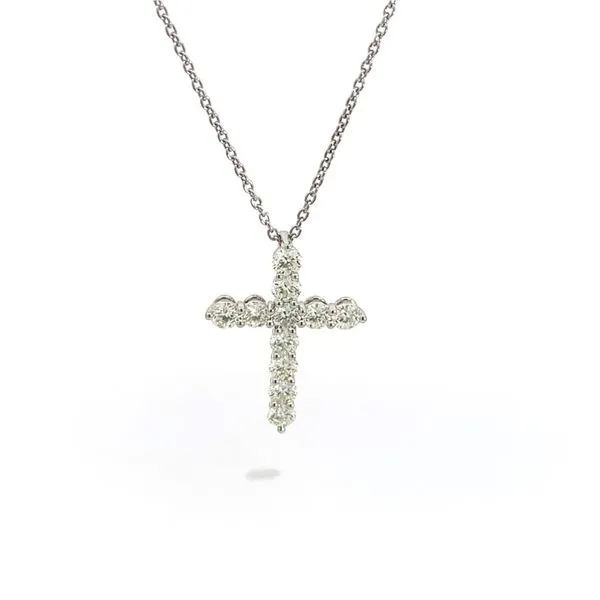14kt White Gold Diamond Cross Necklace similar item image