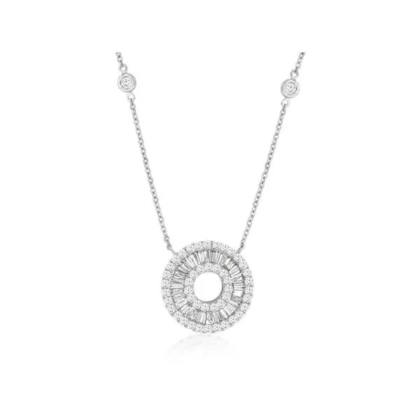 14kt White Gold Open Circle Dimaond Necklace similar item image